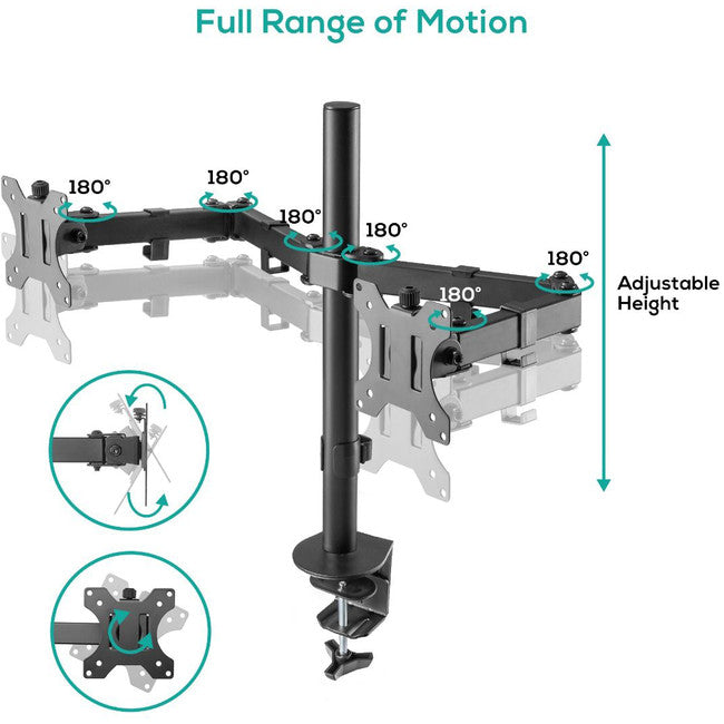 DC01K - ACTIVIVA DUAL MONITOR ARM - DOUBLE JOINT - MBEAT