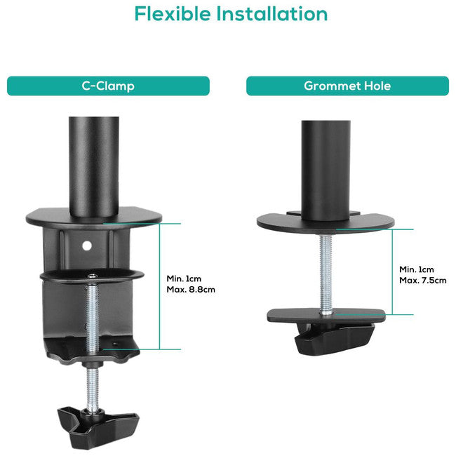 DC01K - ACTIVIVA DUAL MONITOR ARM - DOUBLE JOINT - MBEAT