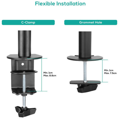 DC01K - ACTIVIVA DUAL MONITOR ARM - DOUBLE JOINT - MBEAT