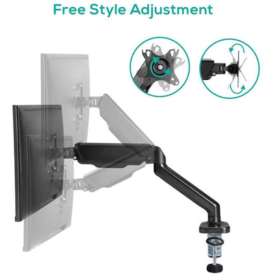 SGC01K - GAS SPRING SINGLE MONITOR ARM - ACTIVIVA - MBEAT