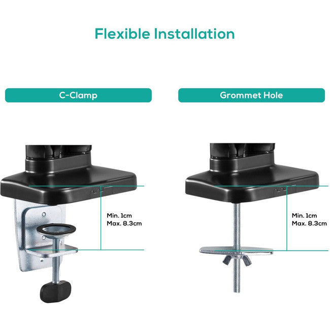 DGC01K - GAS SPRING DUAL MONITOR ARM - ACTIVIVA - MBEAT