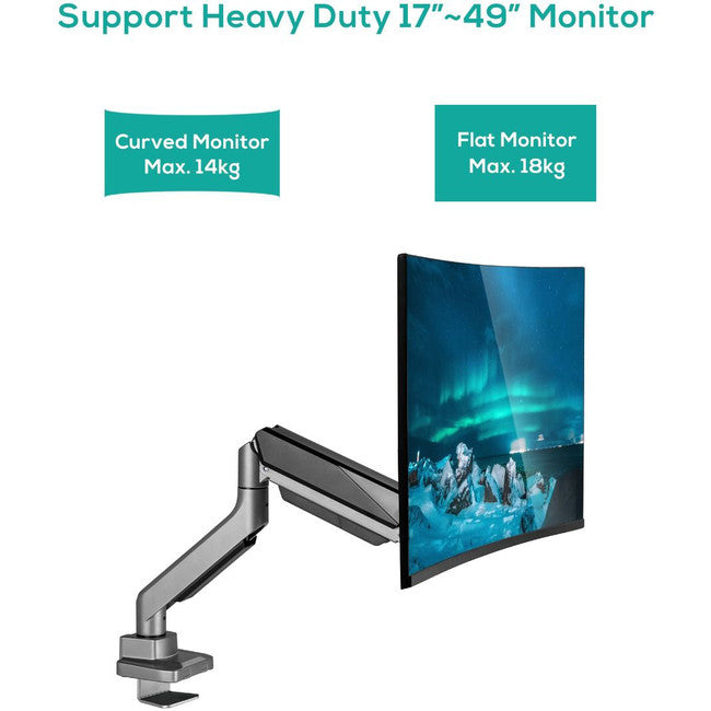 SGS01Y HEAVY-DUTY GAS SPRING SINGLE MONITOR ARM ACTIVIVA MBEAT 43130978