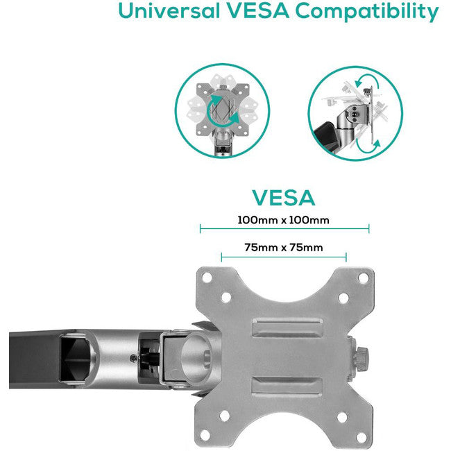 SGS01Y HEAVY-DUTY GAS SPRING SINGLE MONITOR ARM ACTIVIVA MBEAT 43130978