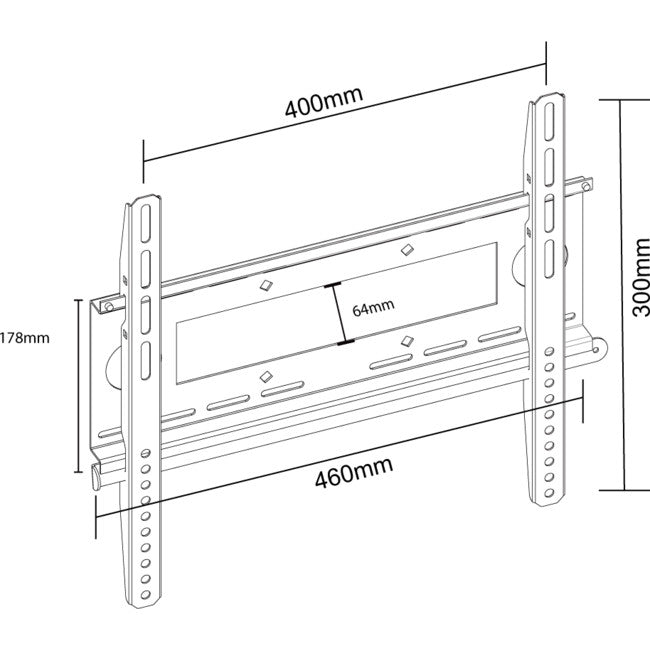 LCD09BLT UPTO 32" 40KG FLAT BRACKET 40KG FLAT PANEL LCD TV MOUNT DOSS JT2608II-32