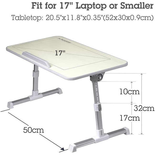TB101 NEETTO FOLDABLE LAPTOP TABLE PORTABLE GREY 52x30CM STANDARD AVANTREE TB101-GRY
