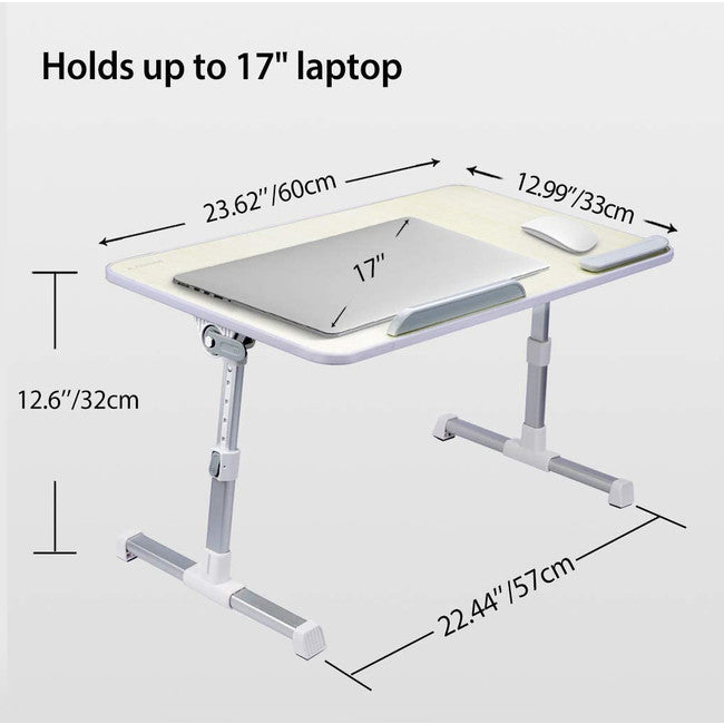 TB101L NEETTO FOLDABLE LAPTOP TABLE PORTABLE GREY 60x33CM LARGE AVANTREE TB101L-GRY