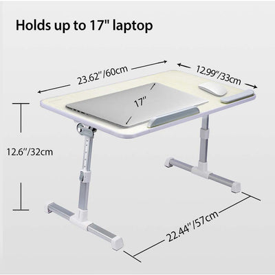 TB101L NEETTO FOLDABLE LAPTOP TABLE PORTABLE GREY 60x33CM LARGE AVANTREE TB101L-GRY