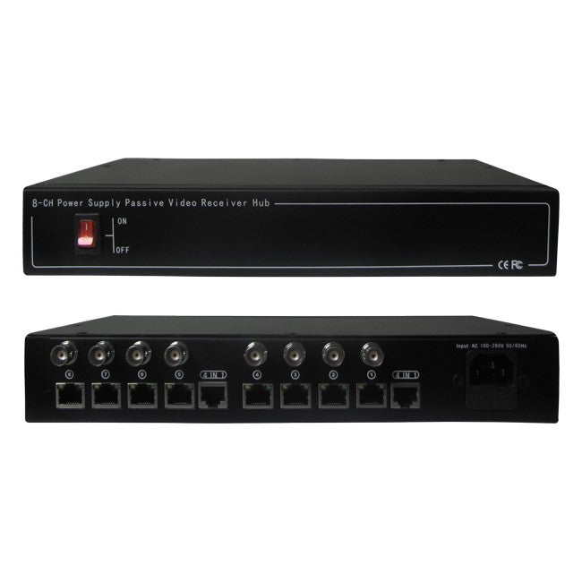 BP8CH12V8A 8CH BALUN HUB W/ BUILT IN 12V 8.5A DC POWER SUPPLY DOSS 43151140