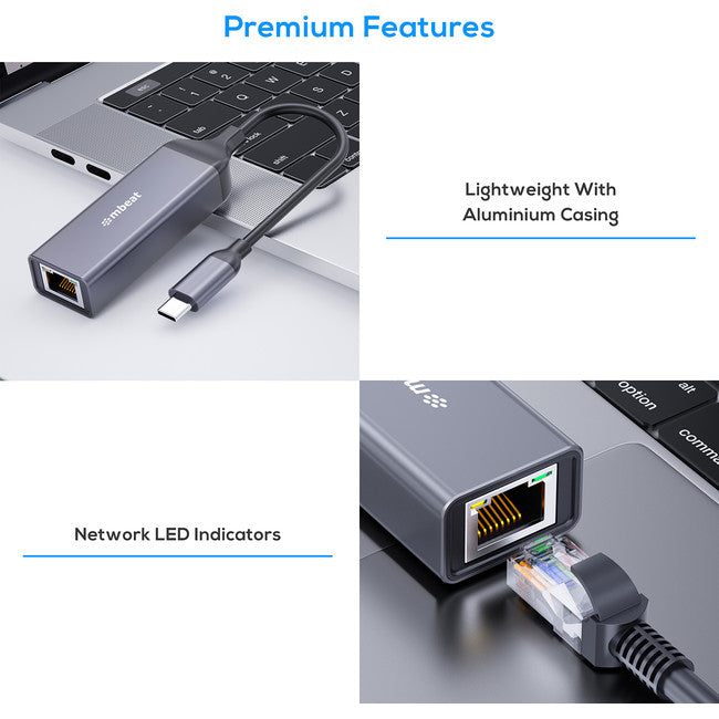 UCLAN USB-C GIGABIT LAN ADAPTER MBEAT MBEAT MB-UC-LAN