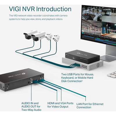 NVR1008H 8CH NETWORK VIDEO RECORDER VIGI TP-LINK NVR1008H