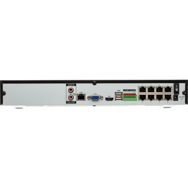 NVR8IQ4KV3 8CH 8 POE IQ ANALYSIS 4K NVR H.265 2XHDD FISHEYE COMPATIBLE DOSS RC7-02008K-8P