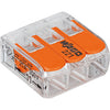 221-413 24-12 AWG 32A 3POLE TERMINAL CLEAR WAGO ORANGE LEVER NUTS WAGO 221-413