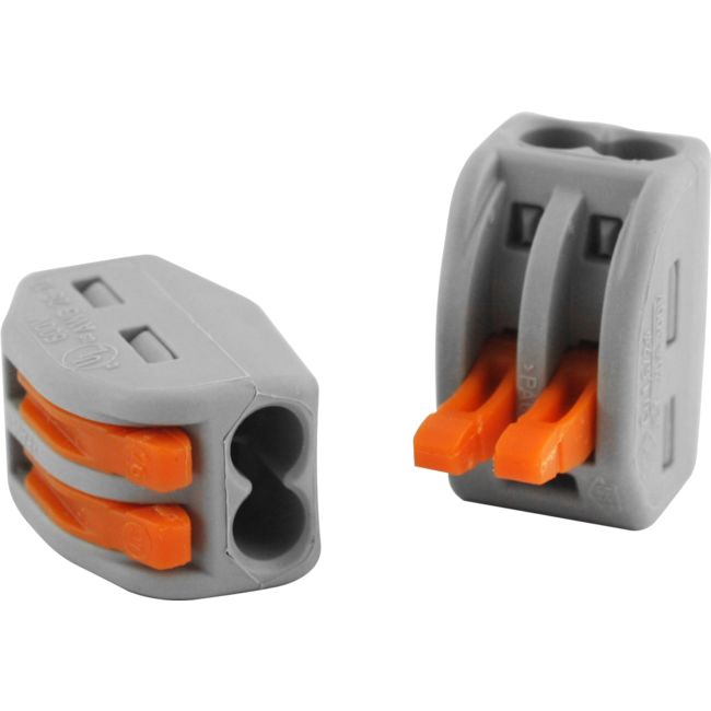 222-412 28AWG 32A 2POLE TERMINAL BLOCK GREY WAGO ORANGE LEVER NUTS WAGO 222-412