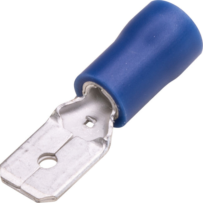 MT2-6.4K-15 MALE TAB CONNECTORS - BLUE 15PK WIRE RANGE 1-2.5MM SQUARE MT2-6.4/K-15