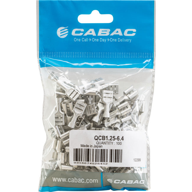 QCB1.25-6.4-100 UNINSULATED QUICK CONNECTS BRASS 100PK QCB1.25-6.4-100