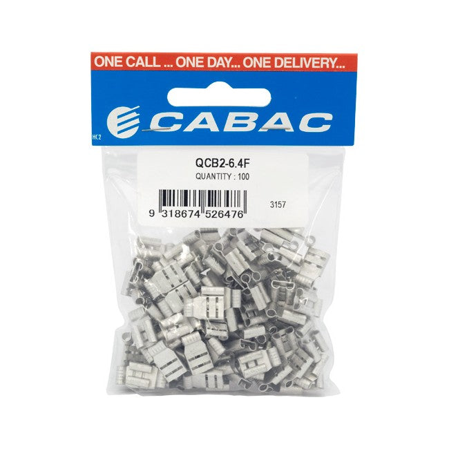 QCB2-6.4F-100 RIGHT ANGLE FLAG TERMINAL BRASS 100PK QCB2-6.4F-100