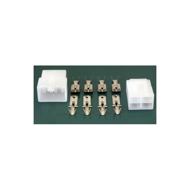 QK4 4 WAY PLUG & SOCKET SET PLASTIC SPADE PIN QK4