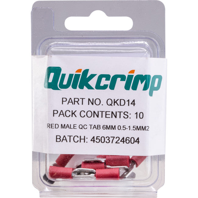 QKD14 MT1.25-6.4/ 10PK QUICK CONNECT QUIKCRIMP QUIKCRIMP QKD14