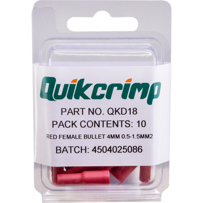 QKD18 FBC1.25 / 10PK BULLET TERMINAL QUIKCRIMP QUIKCRIMP QKD18