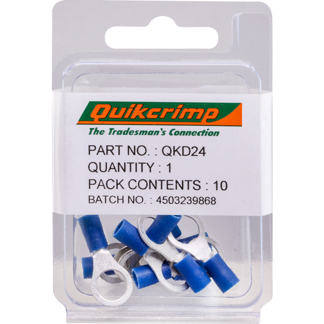 QKD24 RT2-8 / 10PK RING TERMINAL QUIKCRIMP QUIKCRIMP QKD24