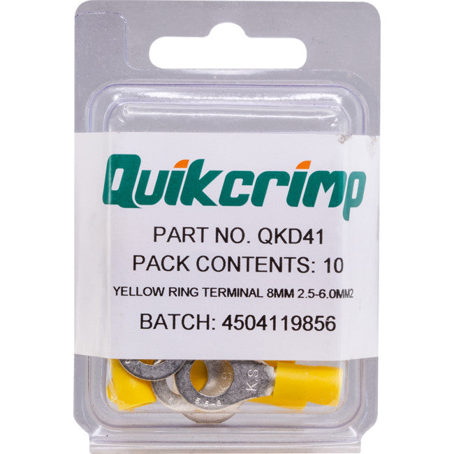 QKD41 RT6-8 / 10PK RING TERMINAL QUIKCRIMP QUIKCRIMP QKD41