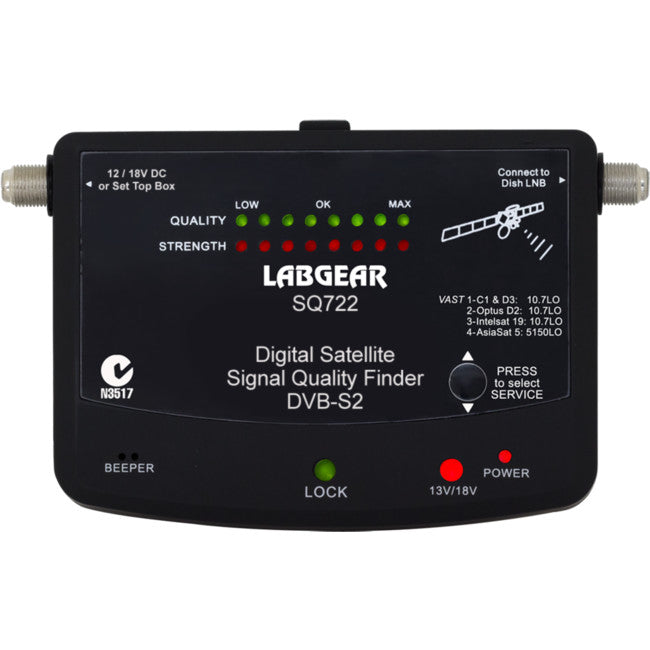 SQ722 DIGITAL MPEG4 SATELLITE SIGNAL FINDER LABGEAR (SQ-702) LABGEAR SQ722