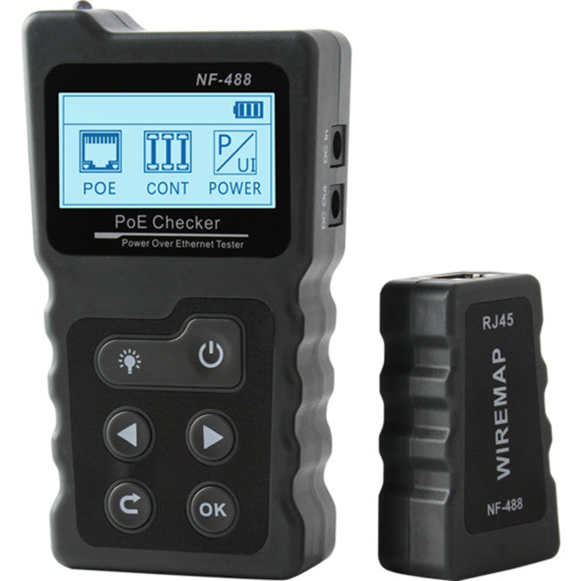 NF488 3 IN 1 POE POWER TESTER VOLTAGE CURRENT CONTINUITY DOSS NF-488