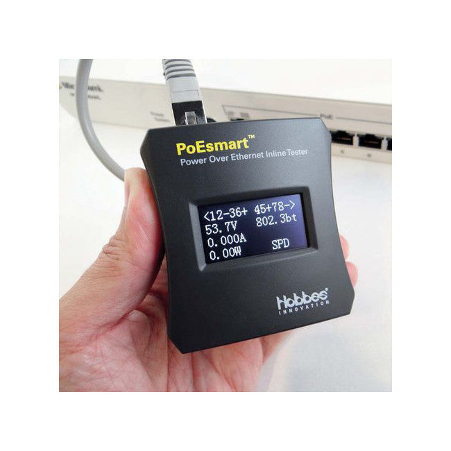 POESMART 256320 POE INLINE TESTER 802.3bt SINGLE UNIT HOBBES 256320