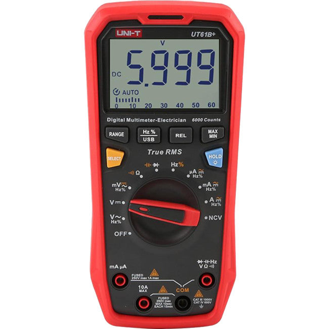 UT61B+ MODERN DIGITAL MULTIMETER W/USB TRUE RMS 1000V UNI-T UT61B+