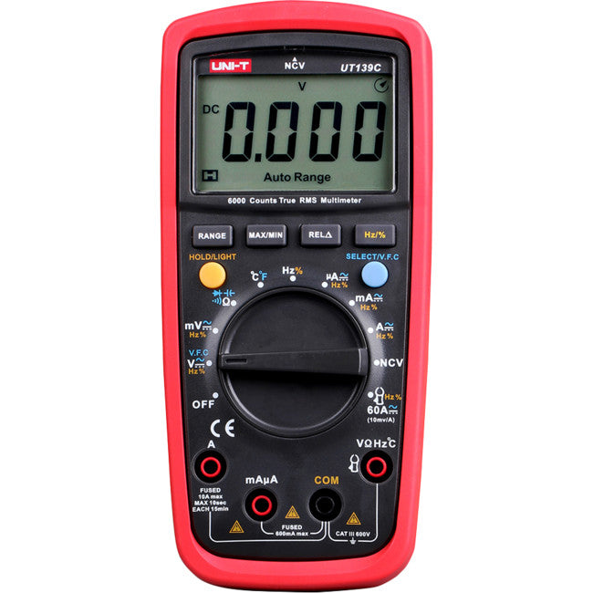 UT139C TRUE-RMS DIGITAL MULTIMETER WITH TEMPERATURE UNI-T UT139C