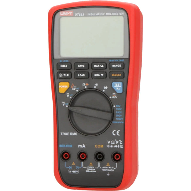 UT533 INSULATION TRUE RMS MULTIMETER AUTO RANGING RESISTANCE TEMP UNI-T UT533