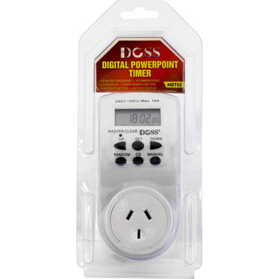 MDT02 7DAY 24HRS MAINS DIGITAL TIMER ELECTRICAL TIMER-DOSS DOSS TAE-6B