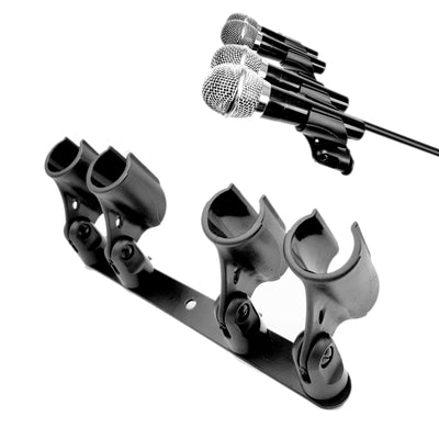 4 Way Microphone Holder Mount Bracket Adapter For Mic Stand Heavy Duty Mic Clip