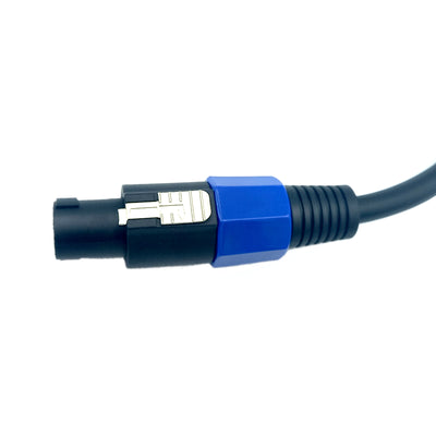 Right Angle to Straight Speakon Jack Connector Quad 4 Conductor Core Speaker Cable