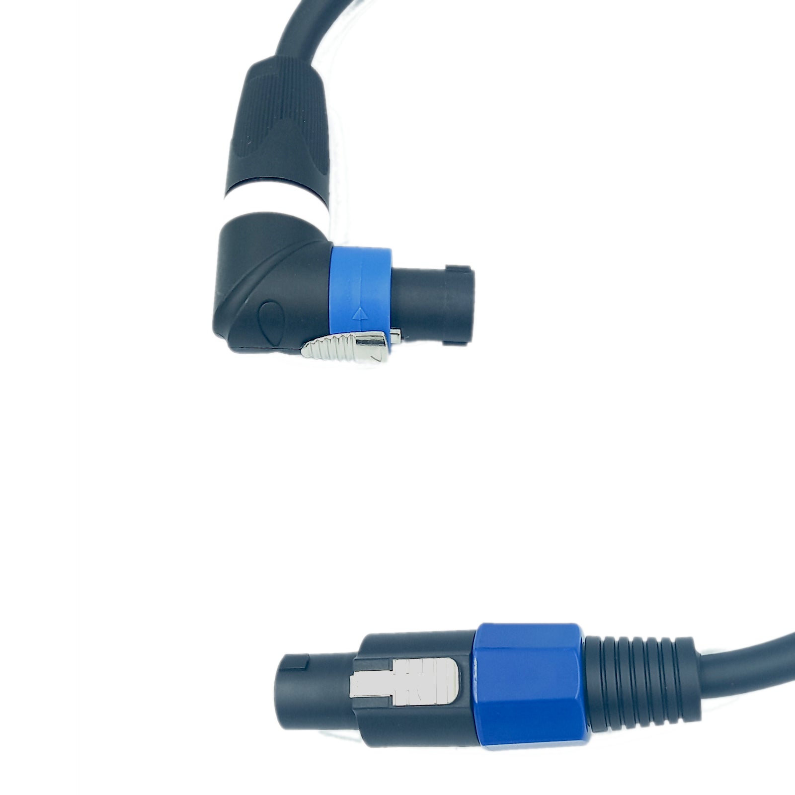 Right Angle to Straight Speakon Jack Connector Quad 4 Conductor Core Speaker Cable