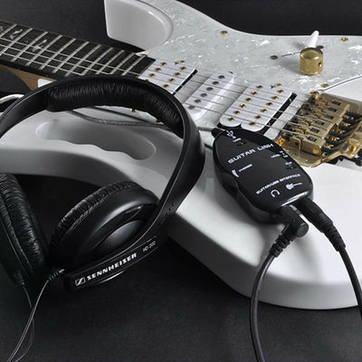 Guitar to USB Interface Link Cable Audio Adapter for PC/MAC Recording Black