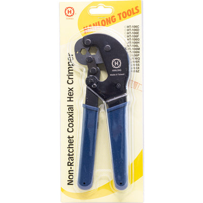 HT106M RG59 RG6 RG11 HEX CRIMP TOOL NON-RATCHET TYPE 229MM HANLONG HT-106M