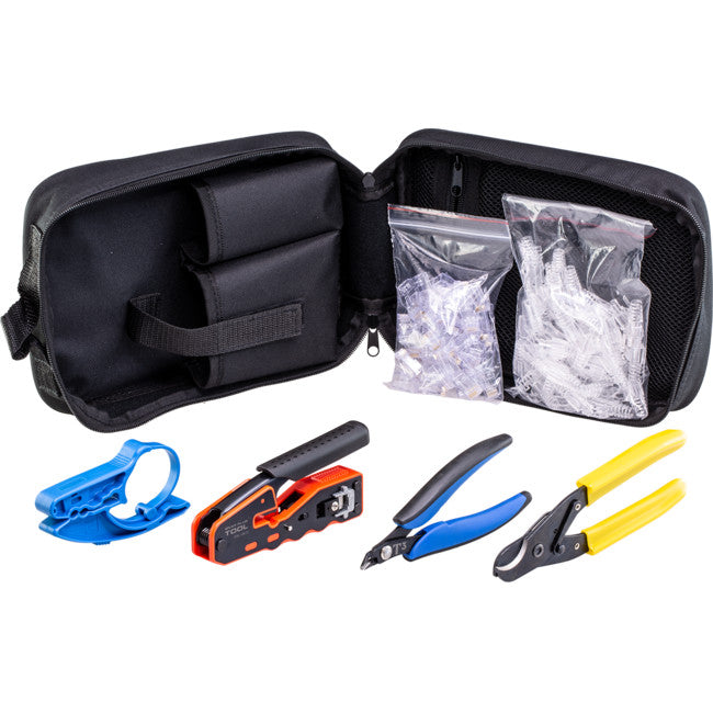 T5132B70 - SNAP PLUG CAT6 UTP STARTER KIT - CRIMPER STRIPPER PLIER CUTTER - T3
