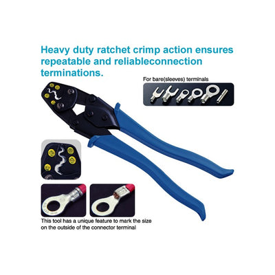 P75 HEAVY DUTY CRIMPING TOOL FOR BARE (SLEEVES) TERMINALS HOZAN P-75