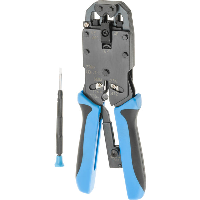 HT2008AR - PRO 8.3" MODULAR CRIMPING TOOL - WITH RATCHET STRIPPING CUTTING - HANLONG