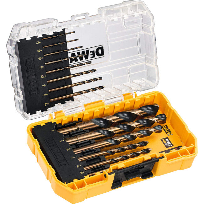 DT70727-QZ - 14PCS HSS METAL DRILL BIT SET - BLACK & GOLD - DEWALT