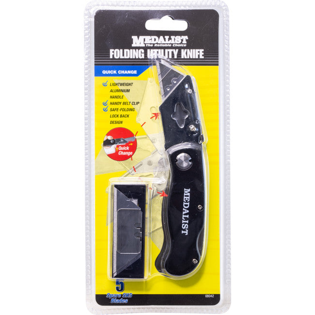 FTN08042 - FOLDING TRIMMING KNIFE - WITH 5 BLADES 08042 - MEDALIST