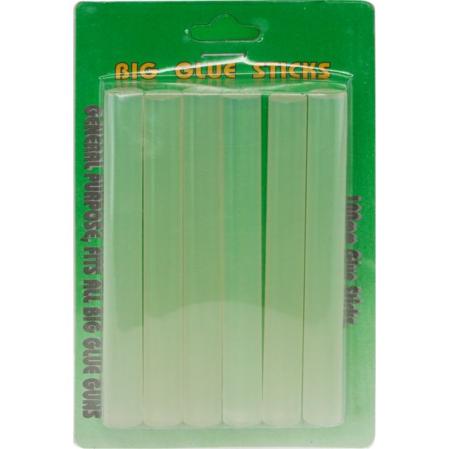 GS11 TRANSPARENT GLUE STICKS 6-PACK OD 11.2MM X 100MM