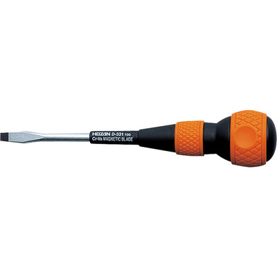 D331/100 SLOTTED SCREWDRIVER BALL SHAPED HANDLE HOZAN D-331-100