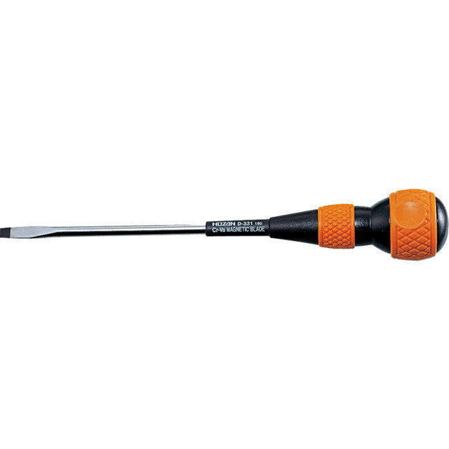 D331/150 - SLOTTED SCREWDRIVER - BALL SHAPED HANDLE - HOZAN