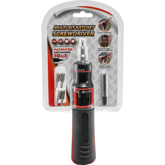 ALSDR101 - MULTI-BIT RATCHET SCREWDRIVER - 10-IN-1 RATCHET SCREWDRIVER - DOSS