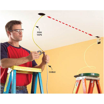 YT01 3.6M YELLOW TONGUE (TO RUN CABLE THROUGH WALLS) MAGIC STRIP MAGICSTRIP