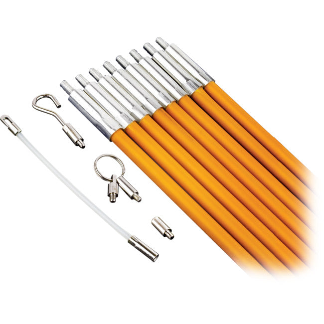 RODKIT410 4MM X 10M PUSH ROD KIT FIBERGLASS CABLE PULLER KIT AERIAL INDUSTRIES RODKIT410