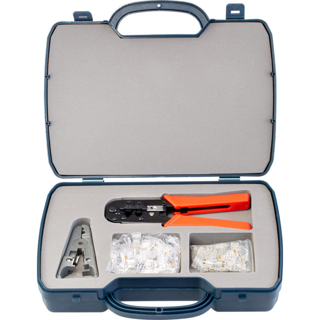 HT2568A - MODULAR CRIMPING TOOL KIT - CRIMPER STRIPPER AND PLUGS - HANLONG