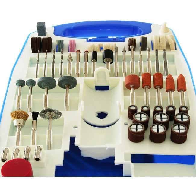 TD2451 - 110 PIECE 12V ROTARY TOOL KIT - DRILL SAND POLISH CARVE GRIND - DURATECH